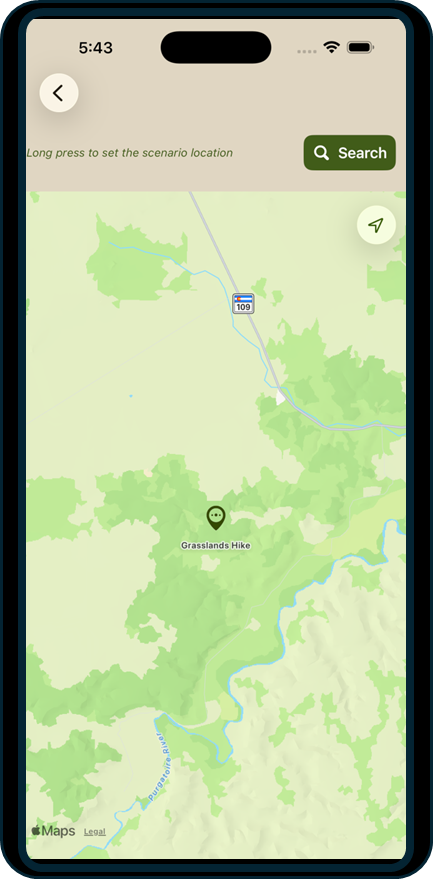 My OWL Plan™ map screen