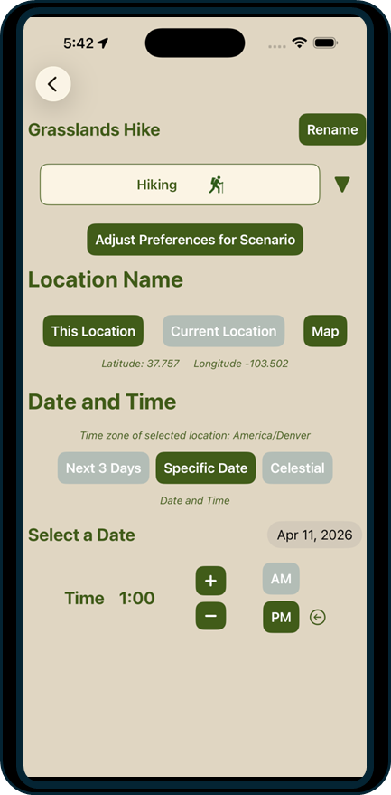 My OWL Plan™ planner screen